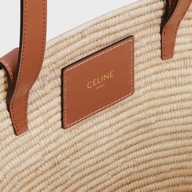 celine classic panier small braided triomphe in raffia and calfskin|Women's Celine classic panier small braided Triomphe in raffia .